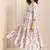 Women floral printed tiered kurta with trousers & with dupatta