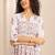 Women floral printed tiered kurta with trousers & with dupatta