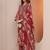 Women floral printed regular thread work kurta with trousers & with dupatta