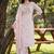 Women floral embroidered regular thread work pure cotton kurta with trousers & with dupatta