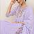Women ethnic motifs embroidered empire thread work pure cotton kurta with trousers & with dupatta
