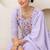 Women ethnic motifs embroidered empire thread work pure cotton kurta with trousers & with dupatta