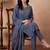 Women ethnic motifs embroidered regular mirror work pure cotton kurta with trousers & with dupatta