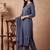 Women ethnic motifs embroidered regular mirror work pure cotton kurta with trousers & with dupatta