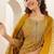 Women ethnic motifs printed regular thread work kurta with trousers & with dupatta