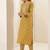 Women ethnic motifs printed regular thread work kurta with trousers & with dupatta