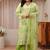 Libas plus size pastel green schiffli embroidered cotton suit set