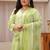 Libas plus size pastel green schiffli embroidered cotton suit set