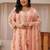 Libas plus size peach floral schiffli embroidered cotton suit set