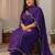 Libas plus size purple embellished a-line suit set