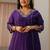 Libas plus size purple embellished a-line suit set