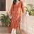 Women floral embroidered thread work kurta