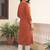 Women floral embroidered thread work kurta