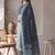 Women floral printed regular sequinned pure cotton kurta with palazzos & with dupatta