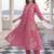 Women floral embroidered regular thread work pure cotton kurta with trousers