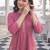 Women floral embroidered regular thread work pure cotton kurta with trousers