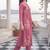Women floral embroidered regular thread work pure cotton kurta with trousers