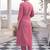 Women floral embroidered regular thread work pure cotton kurta with trousers