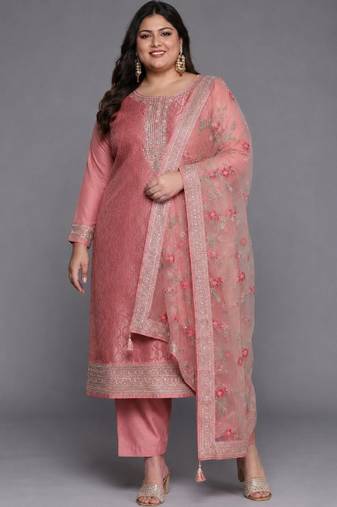 Women floral regular kurta with trousers & with dupatta