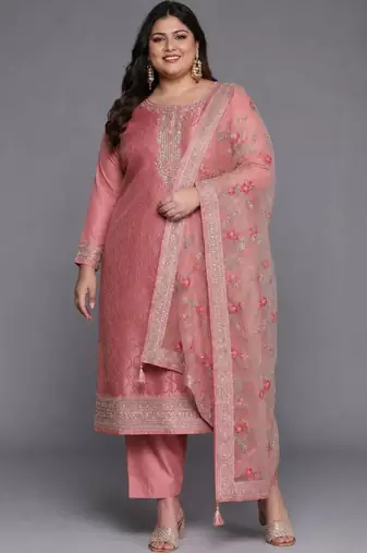 Women floral regular kurta with trousers & with dupatta