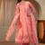 Women floral embroidered regular mirror work kurta with trousers & with dupatta