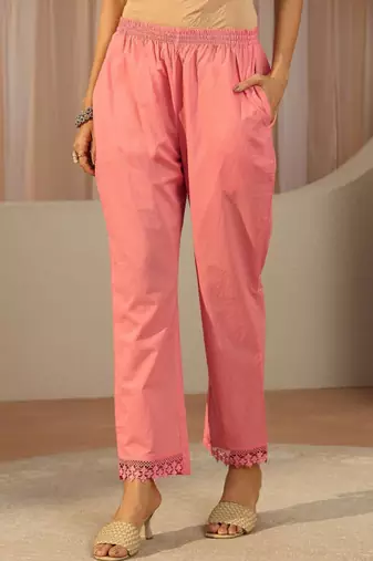 Women floral embroidered regular mirror work kurta with trousers & with dupatta