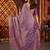 Purple satin embroidered hand embroidery heavy look ethnic saree with blouse