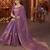 Purple satin embroidered hand embroidery heavy look ethnic saree with blouse