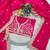 Rani pink satin embroidered sequins work heavy look ethnic saree with blouse