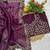 Purple silk embroidered sequins work heavy look ethnic saree with blouse