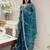 Green silk embroidered sequins work heavy look ethnic saree with blouse