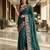 Green manipuri silk embroidered thread work heavy look ethnic saree with blouse
