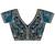 Green silk embroidered sequins work heavy look ethnic saree with blouse