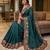 Green manipuri silk embroidered thread work heavy look ethnic saree with blouse