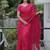 Pink net embroidered sequins work heavy look ethnic saree with blouse