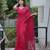 Pink net embroidered sequins work heavy look ethnic saree with blouse