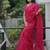 Pink net embroidered sequins work heavy look ethnic saree with blouse