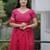Pink net embroidered sequins work heavy look ethnic saree with blouse