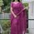 Purple net embroidered sequins work heavy look ethnic saree with blouse