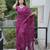 Purple net embroidered sequins work heavy look ethnic saree with blouse