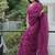 Purple net embroidered sequins work heavy look ethnic saree with blouse