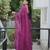 Purple net embroidered sequins work heavy look ethnic saree with blouse