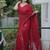 Red net embroidered sequins work heavy look ethnic saree with blouse