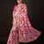 Pink silk embroidered gota patti heavy look ethnic saree with blouse