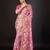 Pink silk embroidered gota patti heavy look ethnic saree with blouse