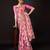 Pink silk embroidered gota patti heavy look ethnic saree with blouse