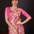 Pink silk embroidered gota patti heavy look ethnic saree with blouse