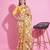 Yellow silk embroidered gota patti heavy look ethnic saree with blouse