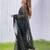 Black net embroidered sequins work heavy look ethnic saree with blouse