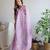 Lavender organza embroidered sequins work heavy look ethnic saree with blouse